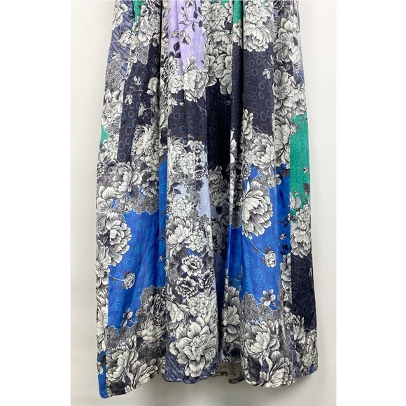 NWT Atsu Anthropologie Printed Floral Maxi Dress Black XS Oriental Romantic - Picture 10 of 13